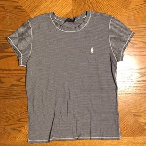 Polo By Ralph Lauren Navy Striped Shirt - Size XL